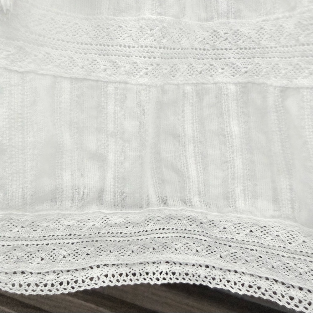 ZADIG & VOLTAIRE JOXINI WHITE COTTON LACE TRIM MINI SKIRT - Picture 4 of 14